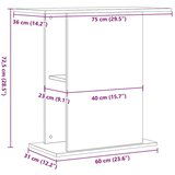 vidaXL Stalak za akvarij crni hrast 75x36x72,5 cm Konstruirano drvo | shoptok.hr