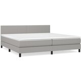 Maison Chic Box spring postelja - Vzmetna postelja z vzmetnico svetlo siva 200x200 cm blago SL16480, (21893495) | Shoptok.si