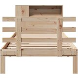 vidaXL Krevet s regalom za knjige bez madraca 75x190 cm borovina | shoptok.hr