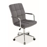  Uredska stolica Q-022 - baršun - siva | shoptok.hr