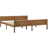 The Living Store Posteljni okvir iz trdne borovine medeno rjav 180x200 cm - Posteljni Okvir, (21523649) | Shoptok.si