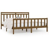  Posteljni okvir medeno rjav iz borovine 200x200 cm, (20646344) | Shoptok.si