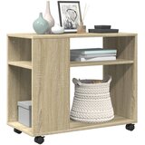  Bočni stolić s kotačima boja hrasta sonome 70x35x60 cm drveni | Eponuda.com