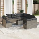 Maison Chic Seti vrtnega pohištva - Vrtna garnitura - Vrtni pohištvo set 12-delna z blazinami siva poli ratan, (21811387) | Shoptok.si