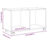  Pomični ormarić boja staro drva 72x33x42,5 cm konstruirano drvo | shoptok.hr