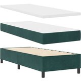  Postelja z vzmetnico z vzmetnico Temno zelena 80 x 200 cm Žamet, (5000127208) | Shoptok.si