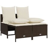  5-dijelni set vrtnih sofa s jastucima poliratan smeđi | shoptok.hr