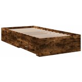  Okvir kreveta s ladicama boja dimljenog hrasta 75x190 cm drveni | shoptok.hr