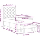 vidaXL Vzmetna postelja z vzmetnico in klopjo temno siva 90x200 cm | Shoptok.si