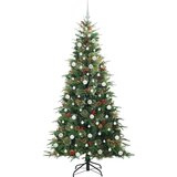 vidaXL Umetno Zložljivo Božično Drevo Zelena 210 cm PE in PVC | Shoptok.si