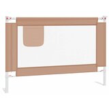  Sigurnosna ograda za dječji krevet smeđe-siva 100x25 cm tkanina | shoptok.hr