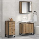 vidaXL Strani šal artisan hrast 35,5 x 35 x 76 cm Konstruiran les | Shoptok.si