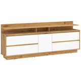 Mömax Tv-stojalo Foggia, Hrast/bela | Shoptok.si