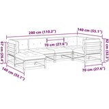  6-dijelni set vrtnih sofa od masivne borovine s jastucima | shoptok.hr