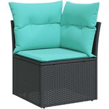 vidaXL Vrtna garnitura - 7-dijelni set vrtnih sofa od poliratana s jastucima crni - Crna 1 | shoptok.hr