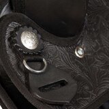 vidaXL Western sedlo, uzda in oprsnica pravo usnje 13" črne barve | Shoptok.si
