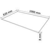  Ploča za Stol Kaljeno Staklo Pravokutna 1000x620 mm | shoptok.hr