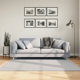 vidaXL Preproga s kratkimi vlakni mehka pralna siva 160x160 cm | Shoptok.si