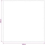  Tkanina za stol Pravokutni Svjetlosiva 140 x 140 cm | shoptok.hr