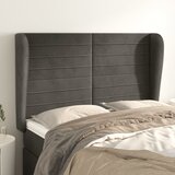  Uzglavlje s ušima tamnosivo 147x23x118/128 cm baršunasto | shoptok.hr