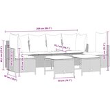  5-dijelni vrtni set sofa s jastucima bež od poliratana | shoptok.hr