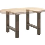  Noge kavne mizice naravno jeklo 2 kosa 50x(42-43) cm jeklo, (21828590) | Shoptok.si