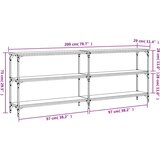  Konzolni stol boja hrasta sonome 200x29x75 cm konstruirano drvo | shoptok.hr