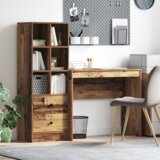vidaXL Miza s shranjevanjem Star les Inženirski les | Shoptok.si