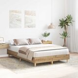  Okvir kreveta bez madraca smeđi hrast 140x190 cm izrađeno drvo | shoptok.hr