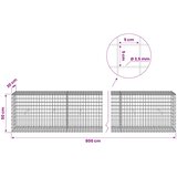  Gabion s žicom debljine 3,5 mm i mrežom 5x5 cm 800x30x50 cm Slike