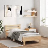  Okvir kreveta s uzglavljem LED boja hrasta sonome 100 x 200 cm | shoptok.hr