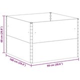  Povišena gredica - Vrtna gredica 98 x 100 x 68 cm Cinkani čelik | shoptok.hr