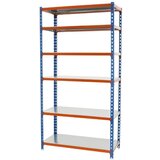SIMONRACK regal Simonclick 250X110X50cm, 6P/200kg, modra/oranžna Cene