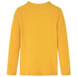  Dječja majica dugih rukava rebrasto pletena tamna oker 116 | shoptok.hr