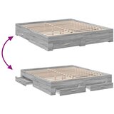  Okvir za krevet s ladicama boja hrasta 200x200 cm drveni | shoptok.hr