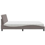  Postelja z vzmetnico taupe 180x200 cm blago | Shoptok.si