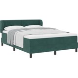 vidaXL Box spring krevet Tamnozelena 160 x 200 cm Baršun - Tamnozelena 160 x 200 cm Dizajn dijamantskih blokova | shoptok.hr