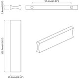 Drška Jednobojno 12 pcs Srebrno 105.7 x 7.4 x 15.5 mm Aluminij | shoptok.hr