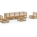  Vrtna sedežna garnitura 7-delna medeno rjava trdna borovina, (20973810) | Shoptok.si