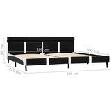  Posteljni okvir LED črno umetno usnje 180x200 cm | Shoptok.si