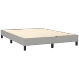  Krevet s oprugama i madracem svjetlosivi 140x190 cm od tkanine | shoptok.hr