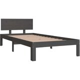  Posteljni okvir siv iz trdne borovine 90x200 cm, (20644286) | Shoptok.si