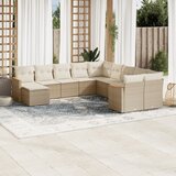 vidaXL 11-dijelni set vrtnih sofa od poliratana s jastucima bež | shoptok.hr