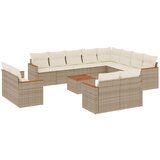 Maison Chic Seti vrtnega pohištva - Vrtna garnitura - Vrtni pohištvo set 13-delna z blazinami bež poli ratan, (21810766) | Shoptok.si