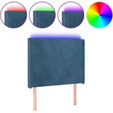 Maison Chic led posteljno vzglavje - vzglavna omarica - nočna omarica temno modro 103x16x118/128 cm žamet, (21713188) Cene