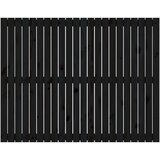 Zidno uzglavlje crni 140x3x110 cm od masivne borovine | Eponuda.com