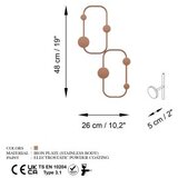 Wallity zidna vešalica ladybug-c, bronzane boje | ePonuda.com