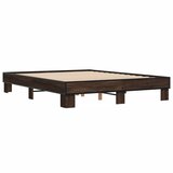  Okvir za krevet smeđi hrast 150x200cm konstruirano drvo i metal | Eponuda.com