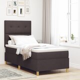 vidaXL Box Spring postelja z vzmetnico temno rjava 90x200 cm tkanina, (22052522) | Shoptok.si