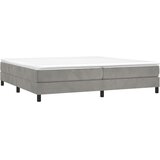  s oprugama i madracem svjetlosivi 200x200 cm baršunasti | shoptok.hr